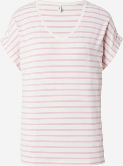ONLY T-shirt 'MOSTER' en rose clair / blanc, Vue avec produit