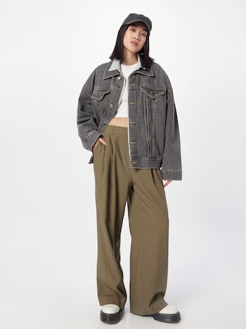 GAP Wide leg Pleat-front trousers in Green