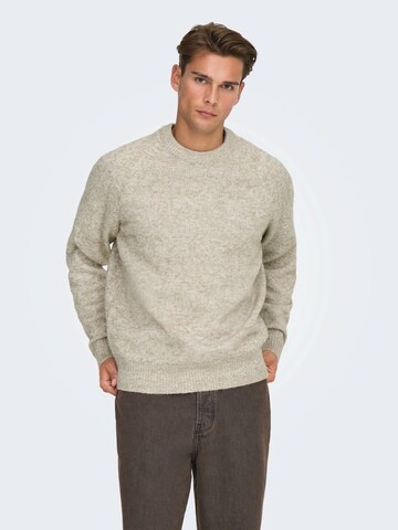 Pullover 'ONSBERNO' di Only & Sons in beige: frontale