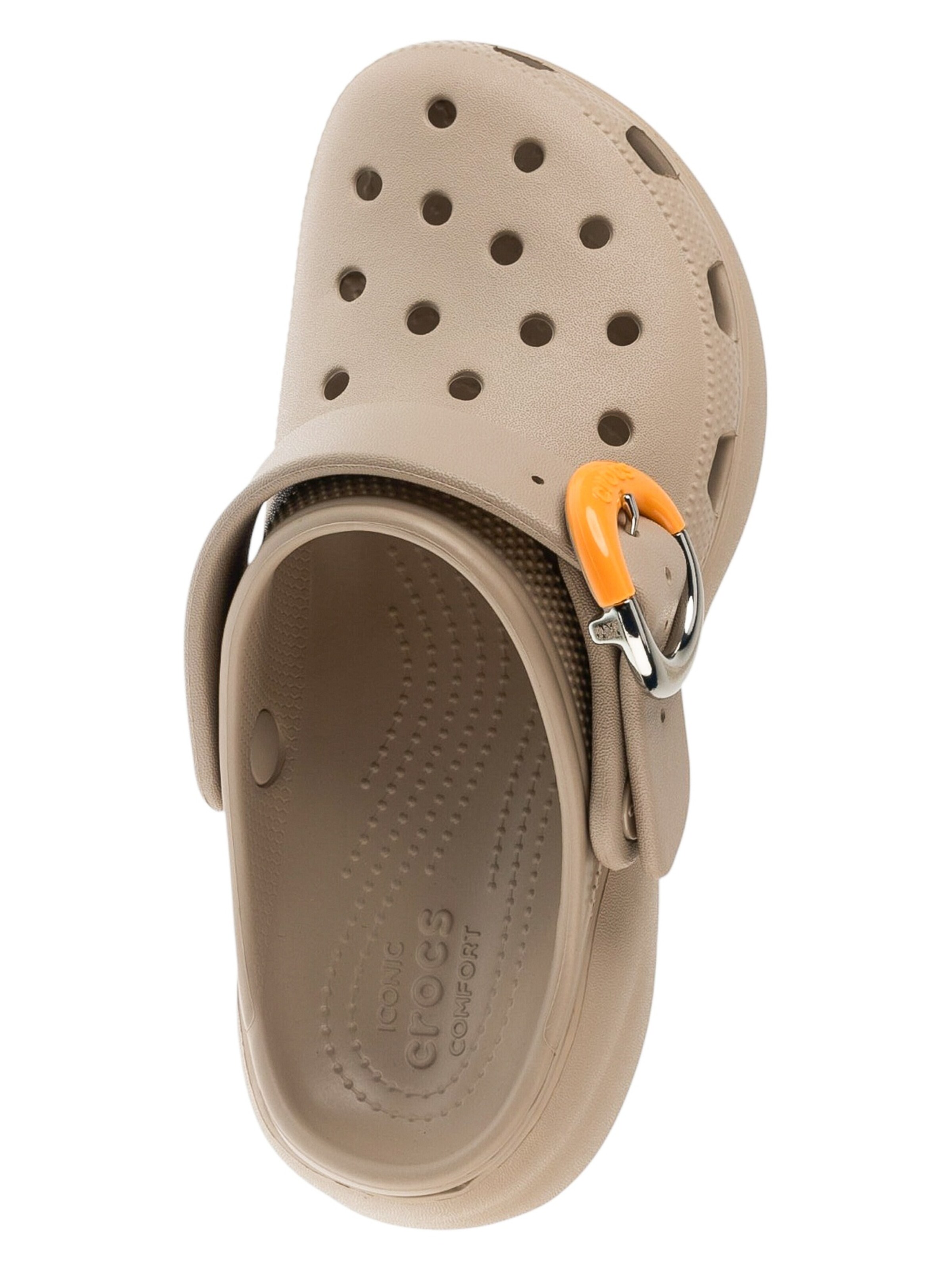 Crocs Clogs 'Classic Platform Dipped Buckle Clog' in Beige
