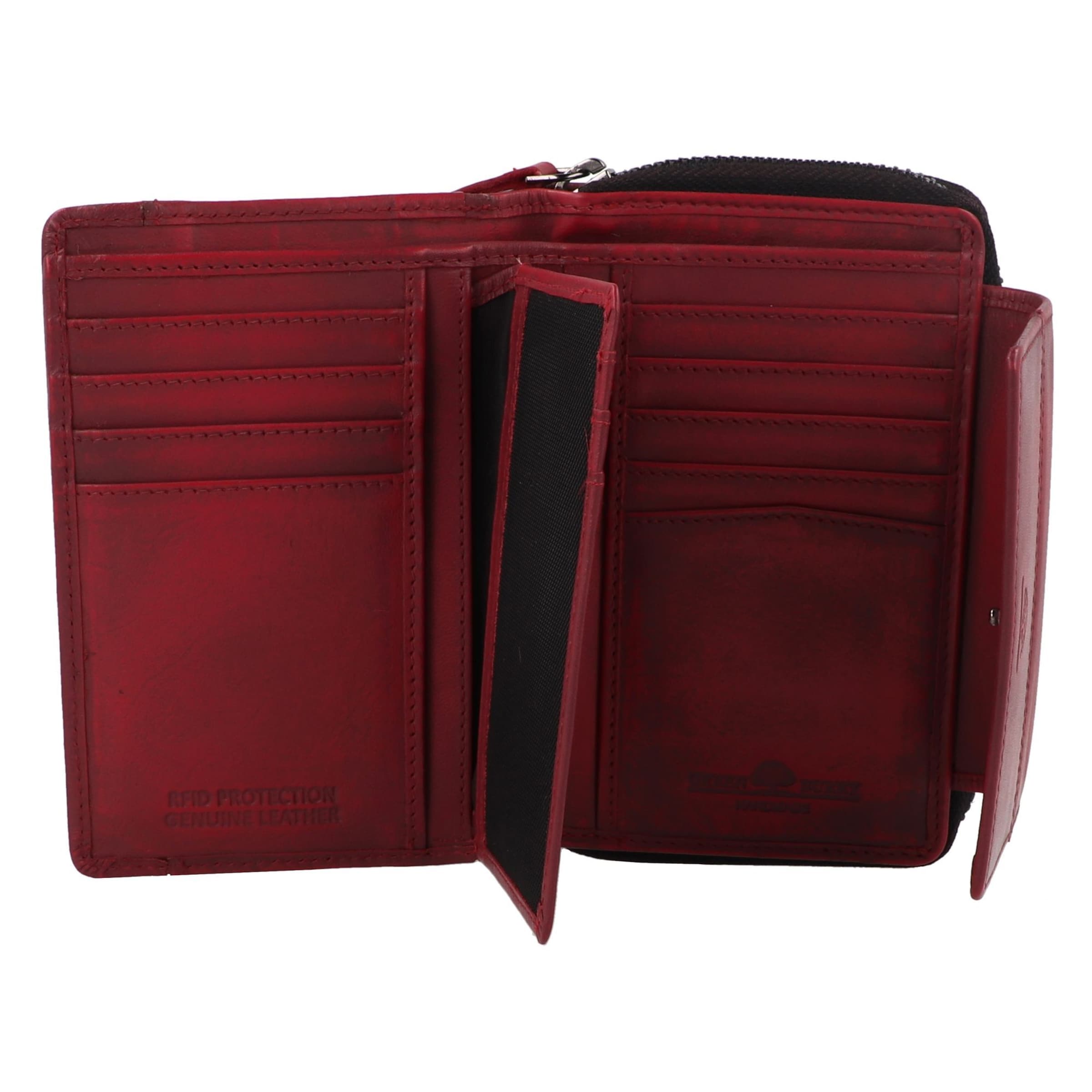 Portamonete 'Destressed' di GREENBURRY in rosso