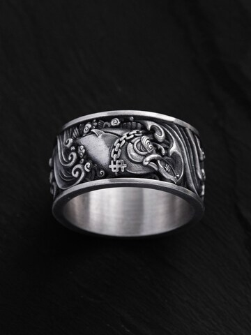 REYTEL Ring 'MONEY GRABBING FISH'‌‌‌‌‌ in Silber