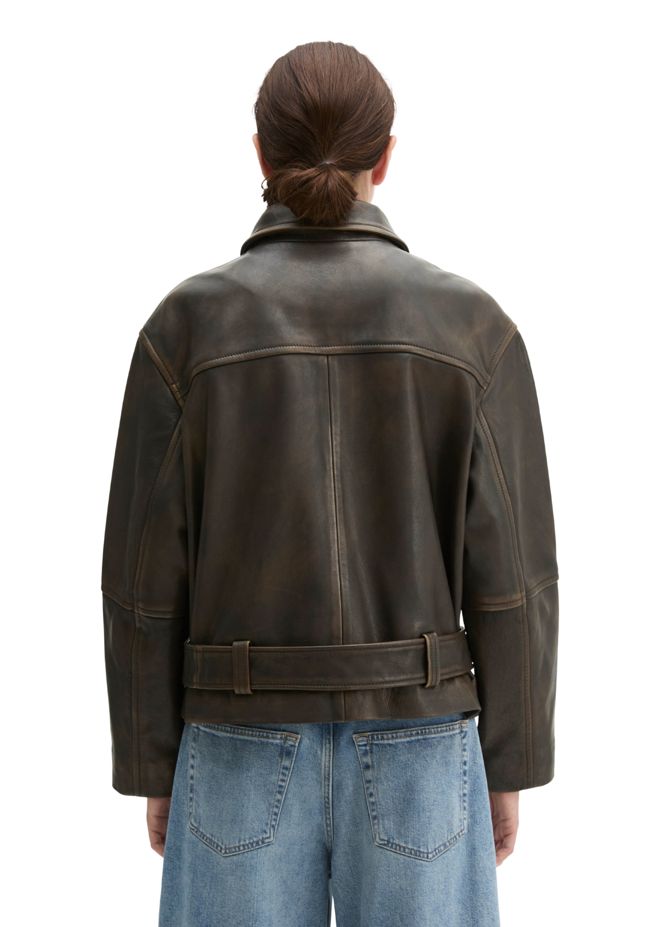 Marc O'Polo Lederjacke in Braun