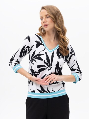 Passioni Pullover 'Strickpullover mit Türkisen Details'‌‌‌‌‌‌‌‌‌‌ in Blau