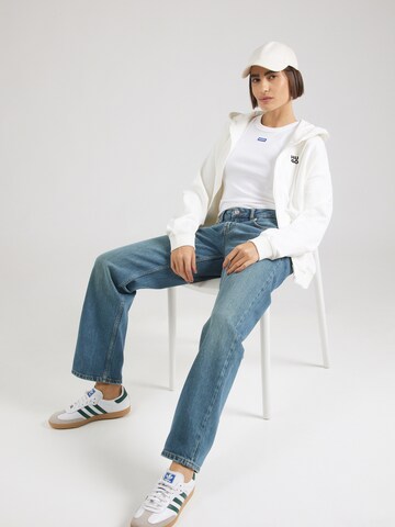 HUGO Zip-Up Hoodie 'Dalfine' in White