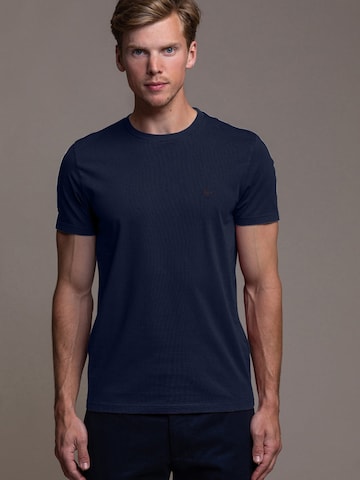 Laurent Vergne Shirt 'Thierry T-Shirt Navy Blue' in Blue
