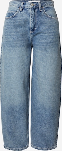 Wide leg Jeans de la TOPSHOP pe albastru: față
