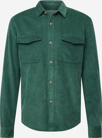 TOM TAILOR DENIM Button Up Shirt in Green: front