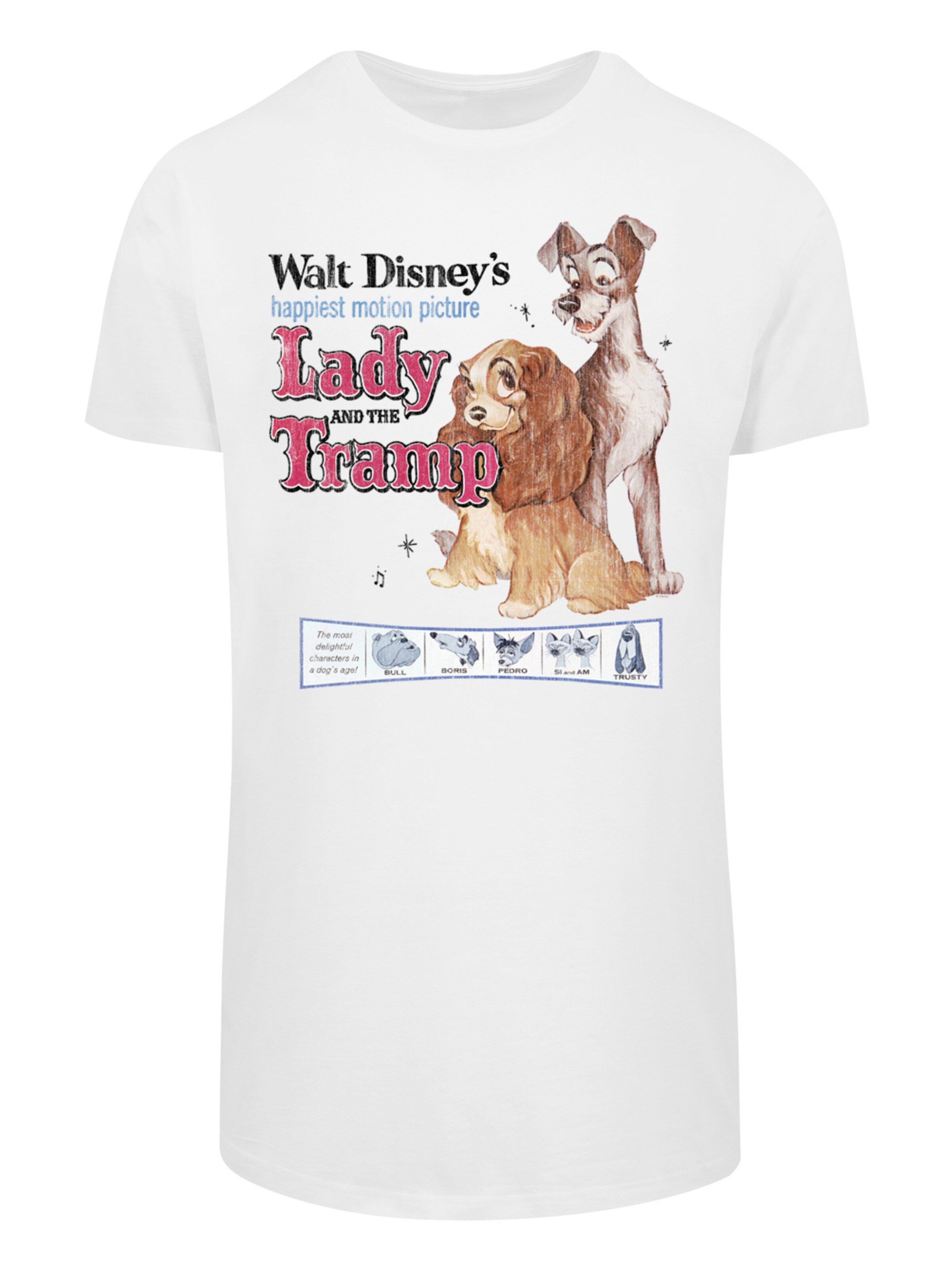 F4NT4STIC Shirt 'Lady And The Tramp' in Weiß: Vorderseite