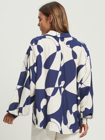 St MRLO Blouse 'Swansea' in Blauw: terug