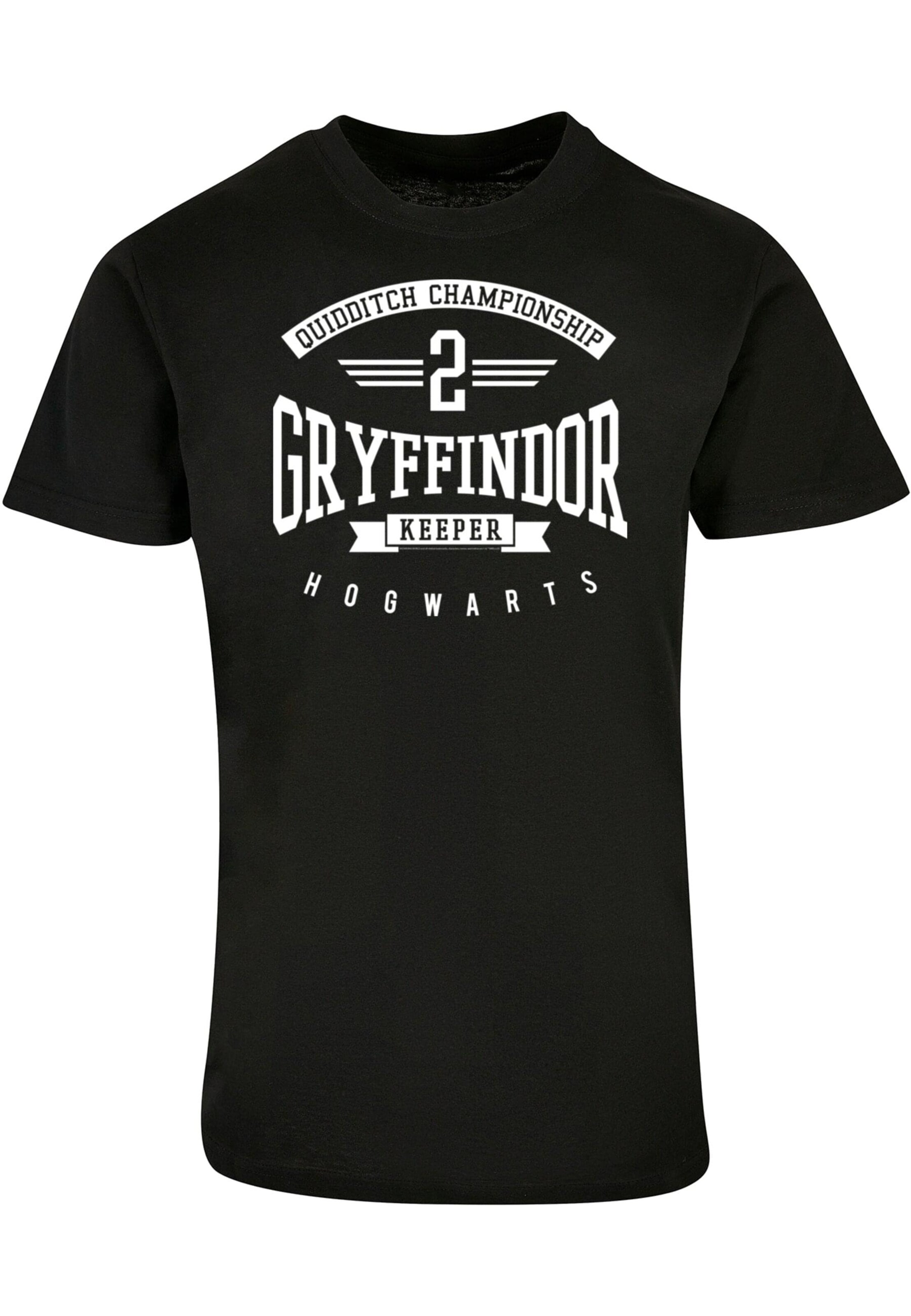 ABSOLUTE CULT Shirt 'Harry Potter - Gryffindor Keeper' in Black: front