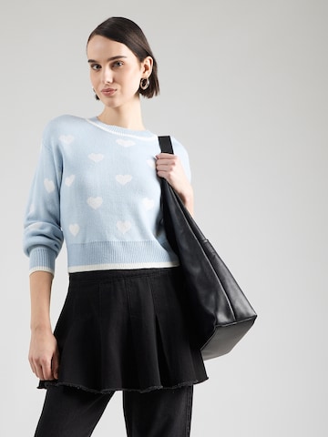 JDY Sweter 'JDYRomance' w kolorze niebieski: przód