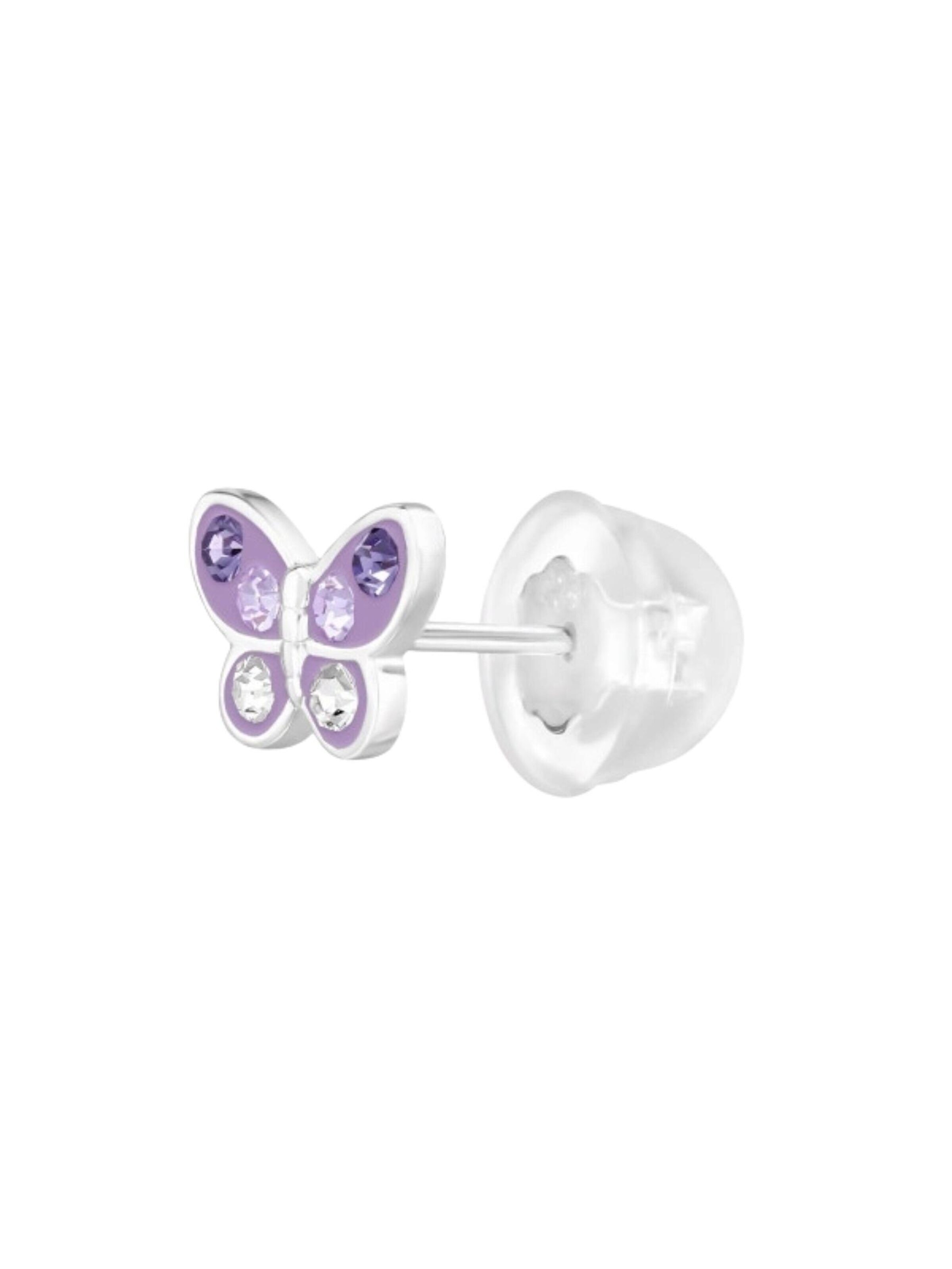 Boucles d'oreilles 'Sterling Silber Schmetterling Ohrstecker' Maxte en violet