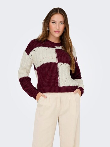 JDY Pullover 'JDYJUSTY' i rød