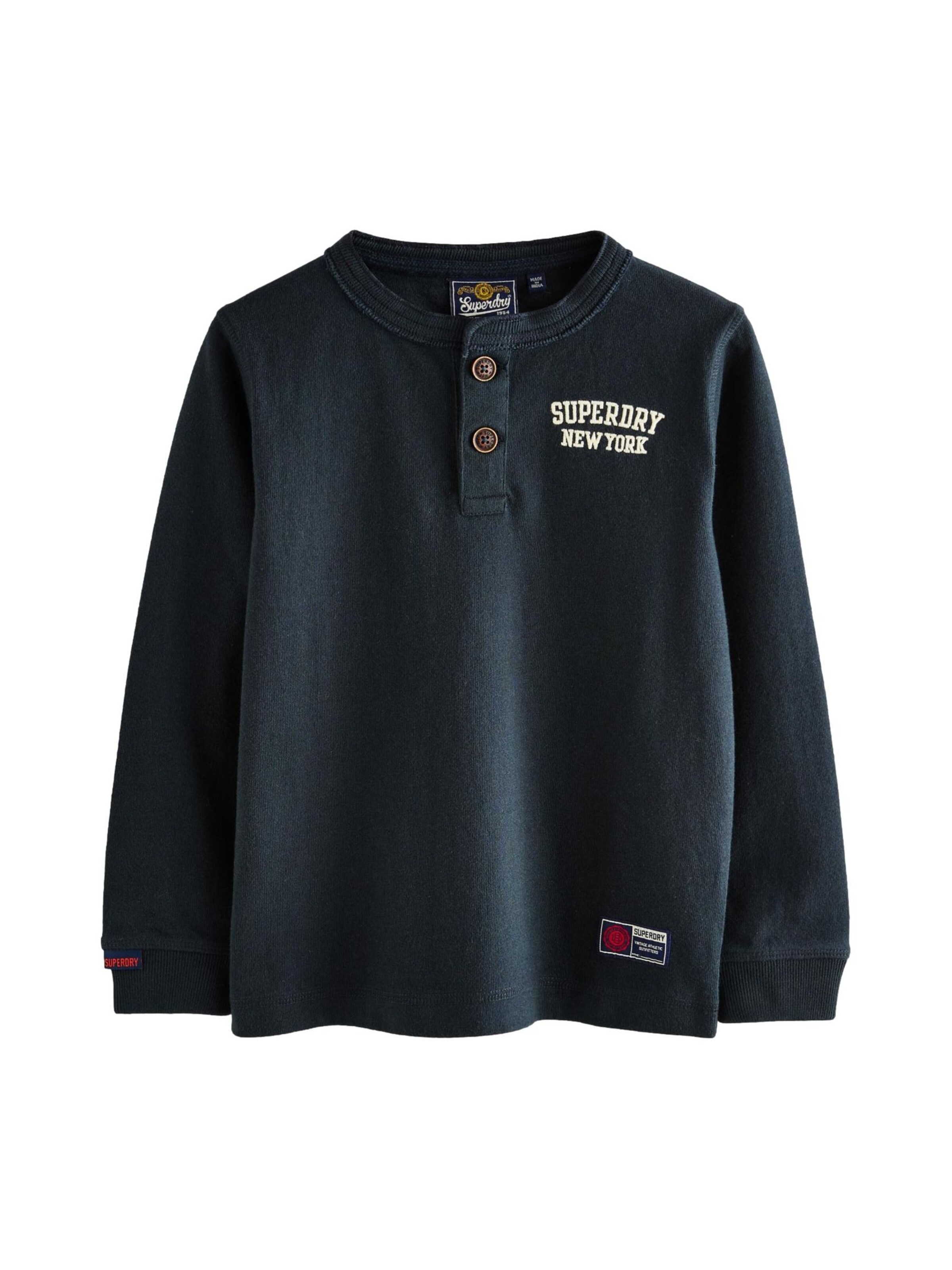 Superdry Tričko – modrá: přední strana