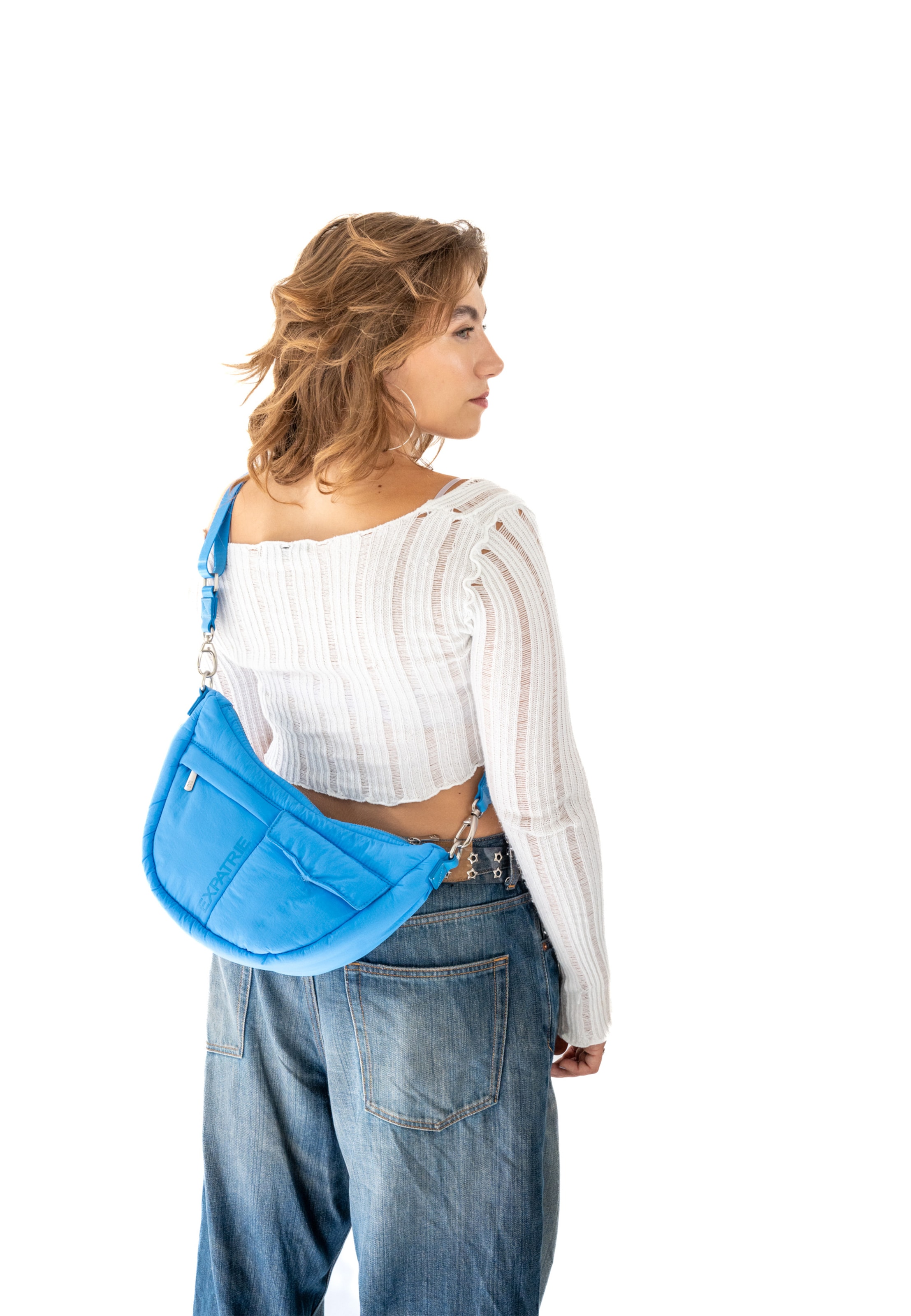 Sac à bandoulière 'Vivy' Expatrié en bleu : devant