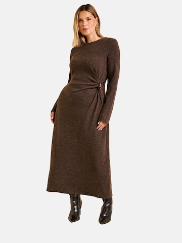 Robes en maille Friends Like These en marron : devant