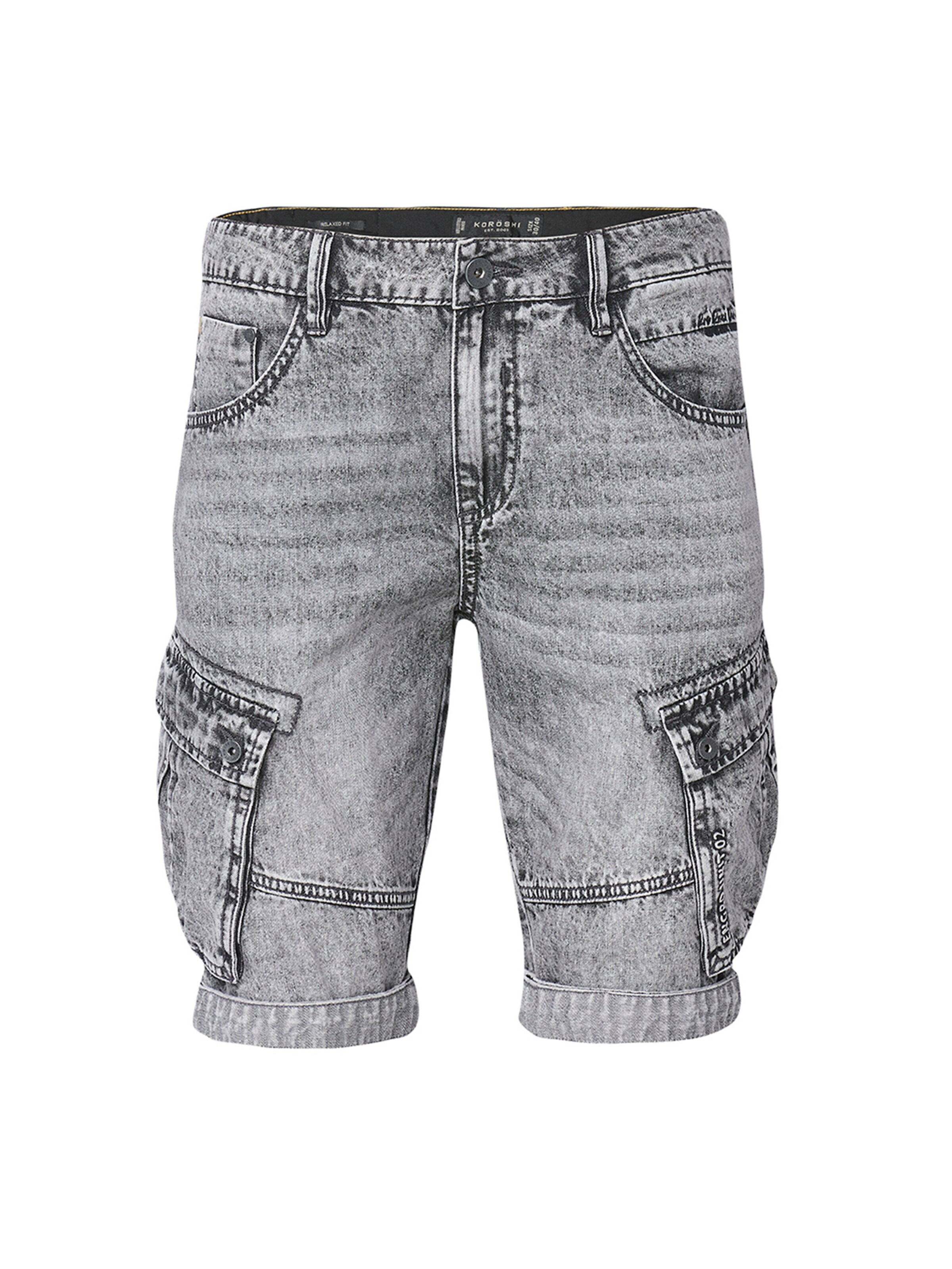 KOROSHI tavaline Klapptaskutega teksapüksid, värv hall: eest vaates