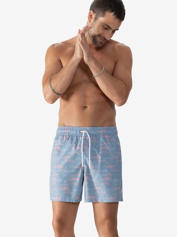 Mey Board Shorts 'Serie School of Fishes' in Blue: front