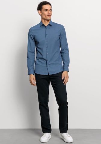 OLYMP Slim Fit Businesshemd in Blau