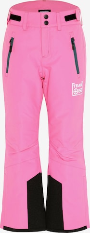 CHIEMSEE Regular Workout Pants ' mit reflektierendem Print ' in Pink: front