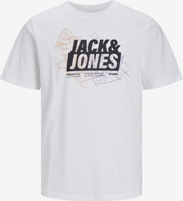 JACK & JONES Tričko 'MAP' - biela: predná strana