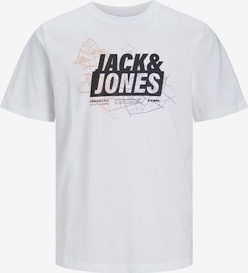 JACK & JONES Μπλουζάκι 'MAP' σε λευκό: μπροστά