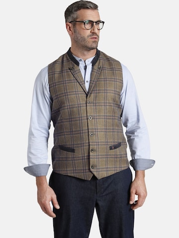 Charles Colby Suit Vest 'Duke Medwin' in Green: front