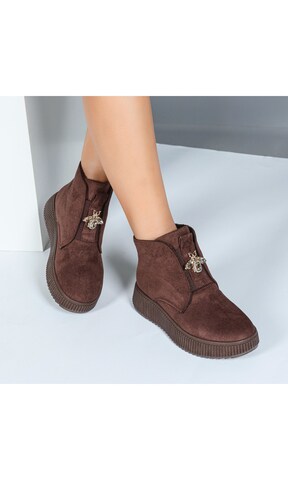 Ital-Design Ankle Boots in Brown: front