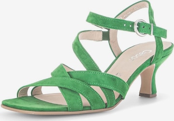 GABOR Strap Sandals in Green: front