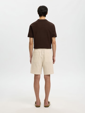 SELECTED Regular Broek 'SLHKarl' in Beige