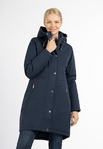 usha BLUE LABEL Winterparka 'Fenia' in Blauw: voorkant