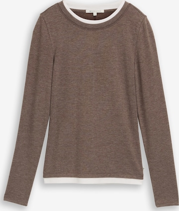 TOM TAILOR DENIM Shirt in Brown: front