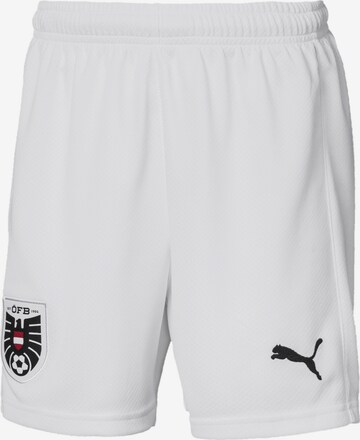 PUMA Regular Workout Pants in White: front