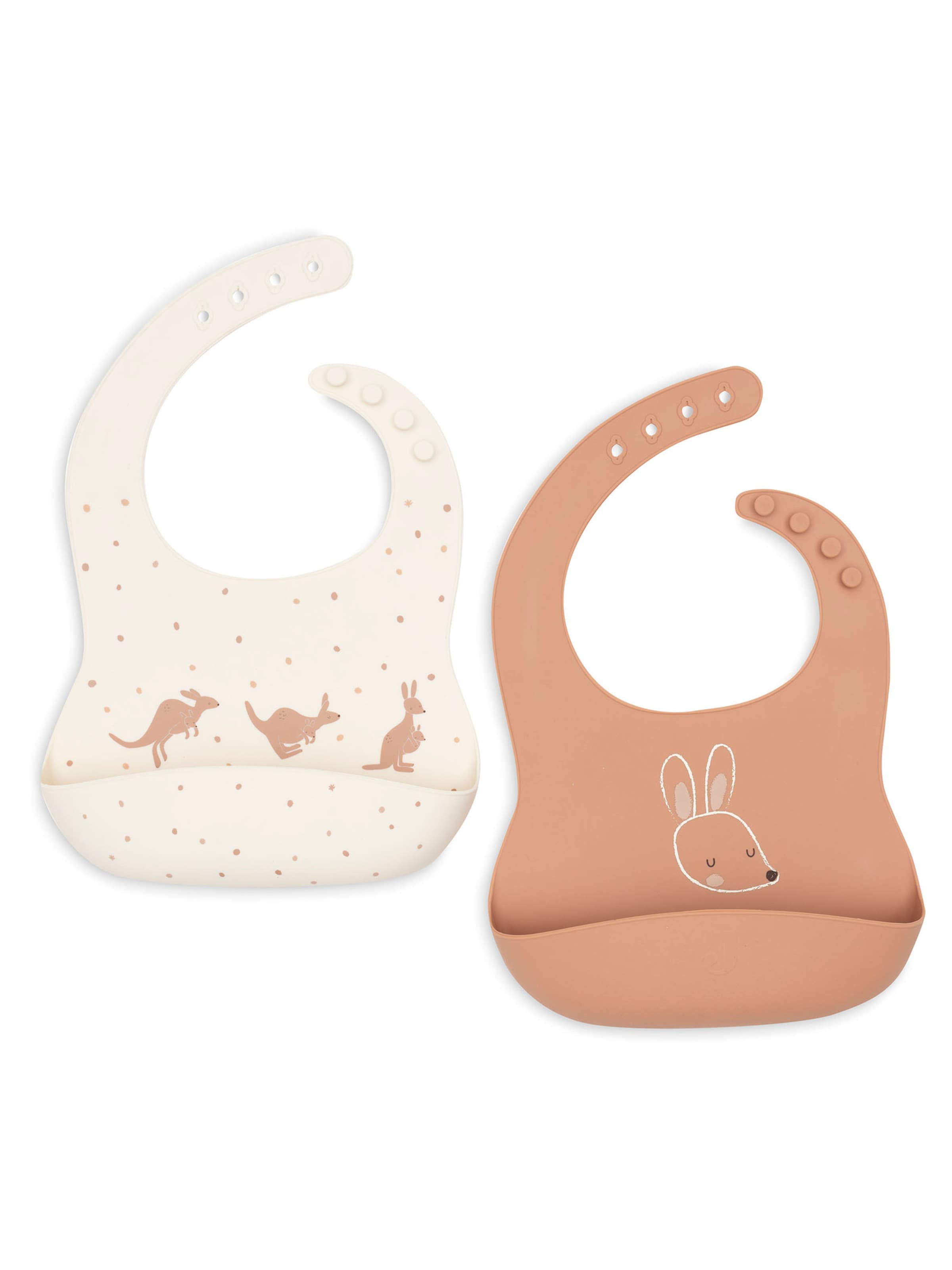 Bavette 'Kangaroots' Jollein en beige : devant
