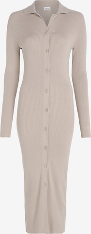 Calvin Klein Knitted dress in Beige: front