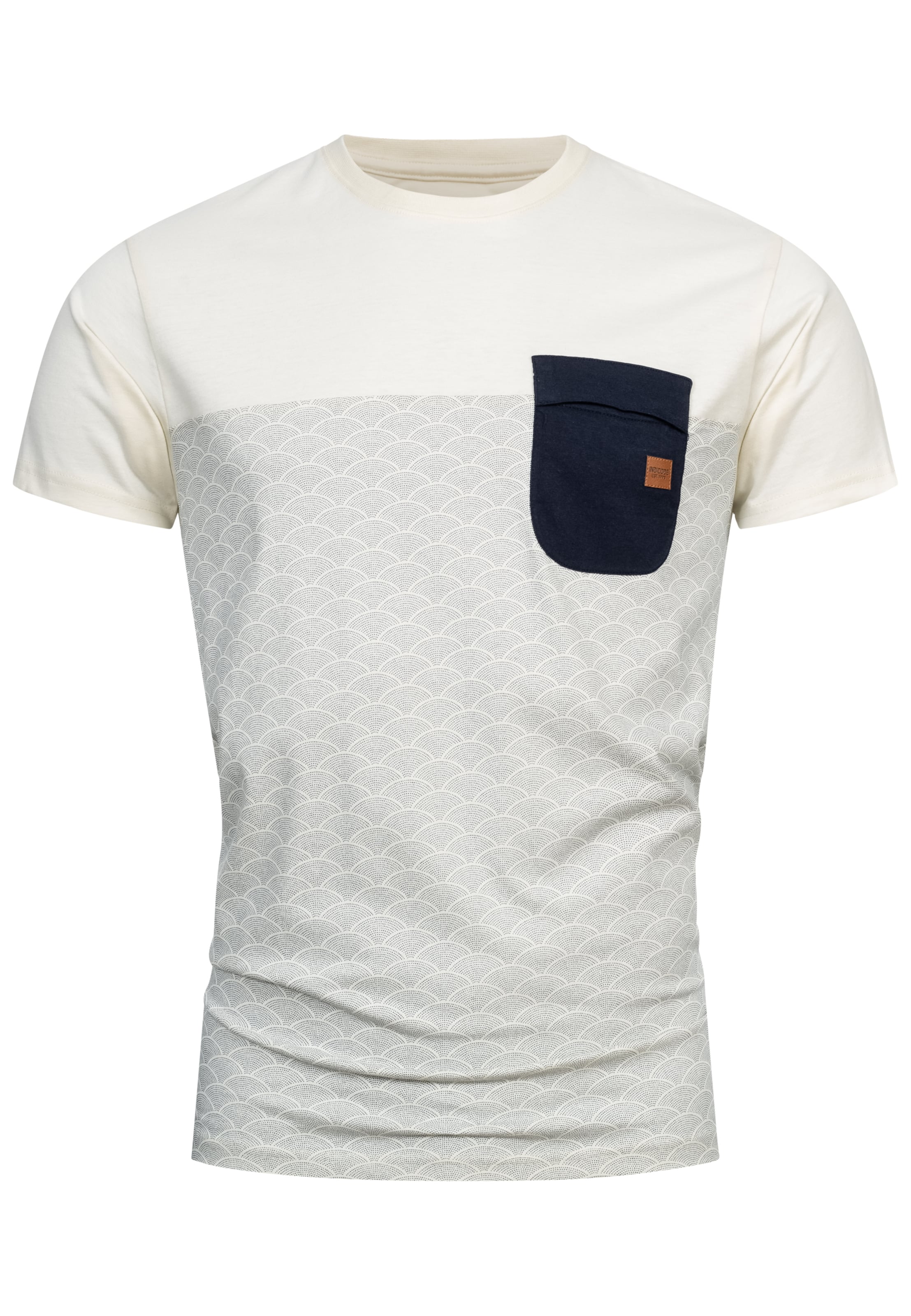 T-Shirt INDICODE JEANS en blanc : devant