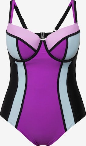 Bustier Maillot de bain Ulla Popken en mélange de couleurs : devant