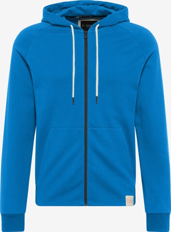 SOMWR Zip-Up Hoodie 'RISE' in Blue: front