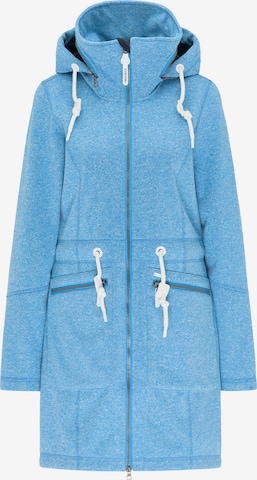ICEBOUND Knitted Coat in Blue: front