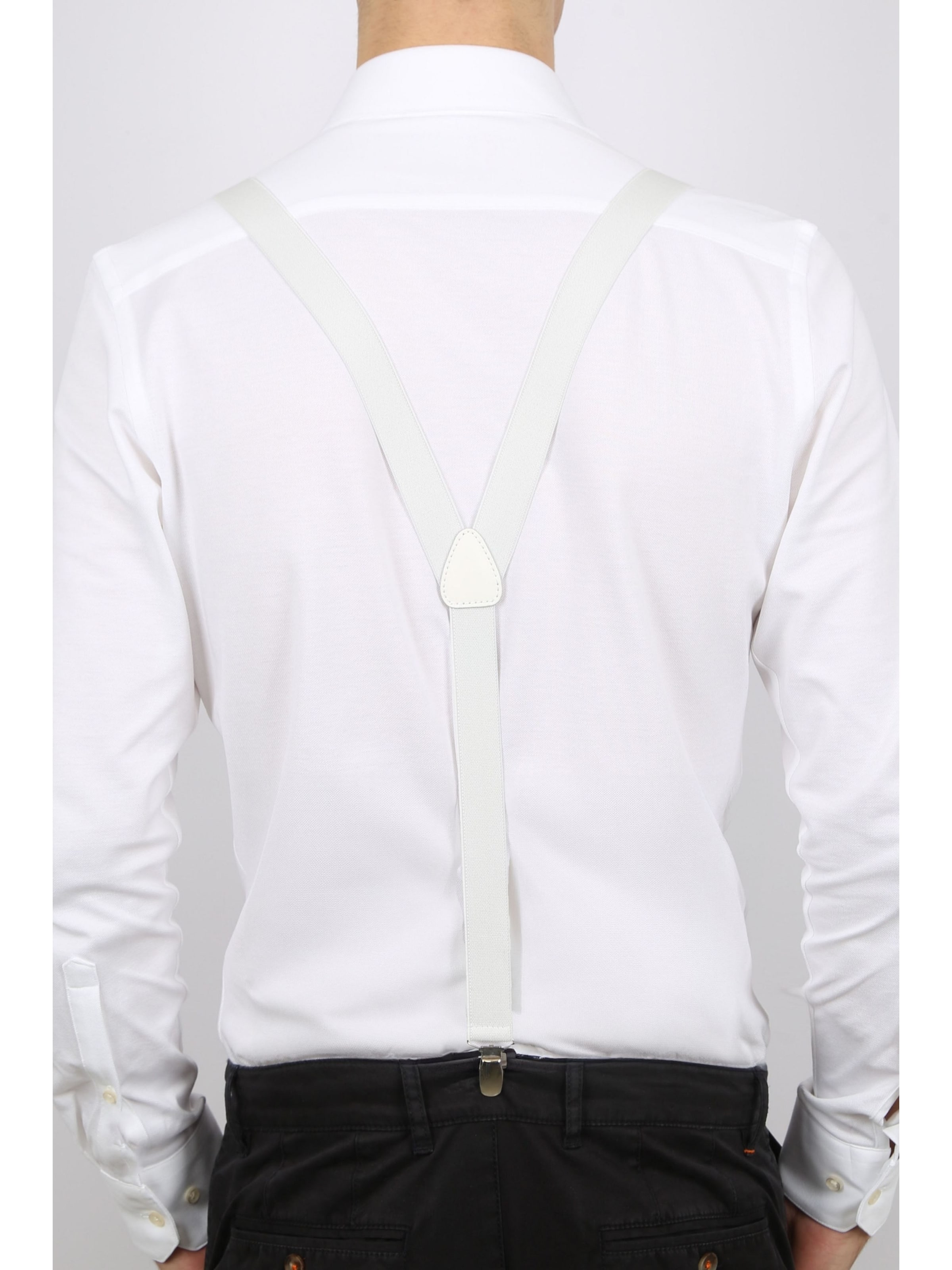 Bretelles de pantalon Profuomo en blanc