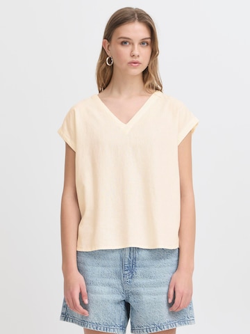 ICHI Blouse 'IHLINNO' in Beige: front
