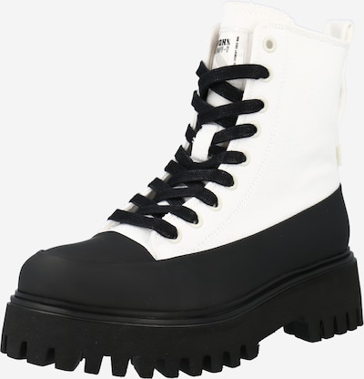 BRONX Šněrovací kozačky - černá / offwhite, Produkt