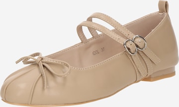 Ballerines à lanières 'IDOL' Raid en beige : devant