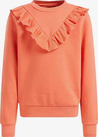 Sweat-shirt WE Fashion en orange : devant