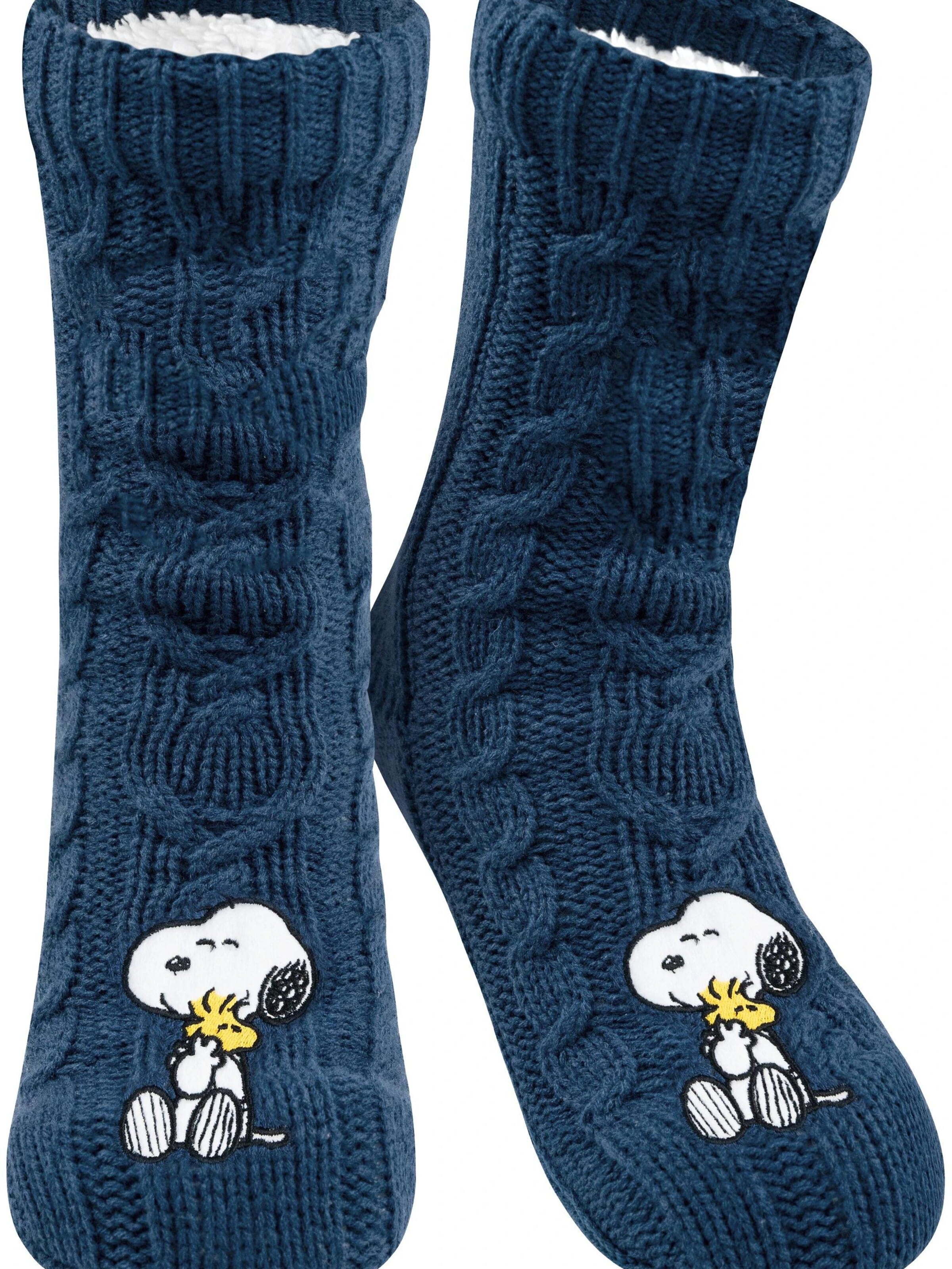 Snoopy & Die Peanuts Socken 'Hüttensocken'‌‌‌‌‌‌‌‌ in Blau