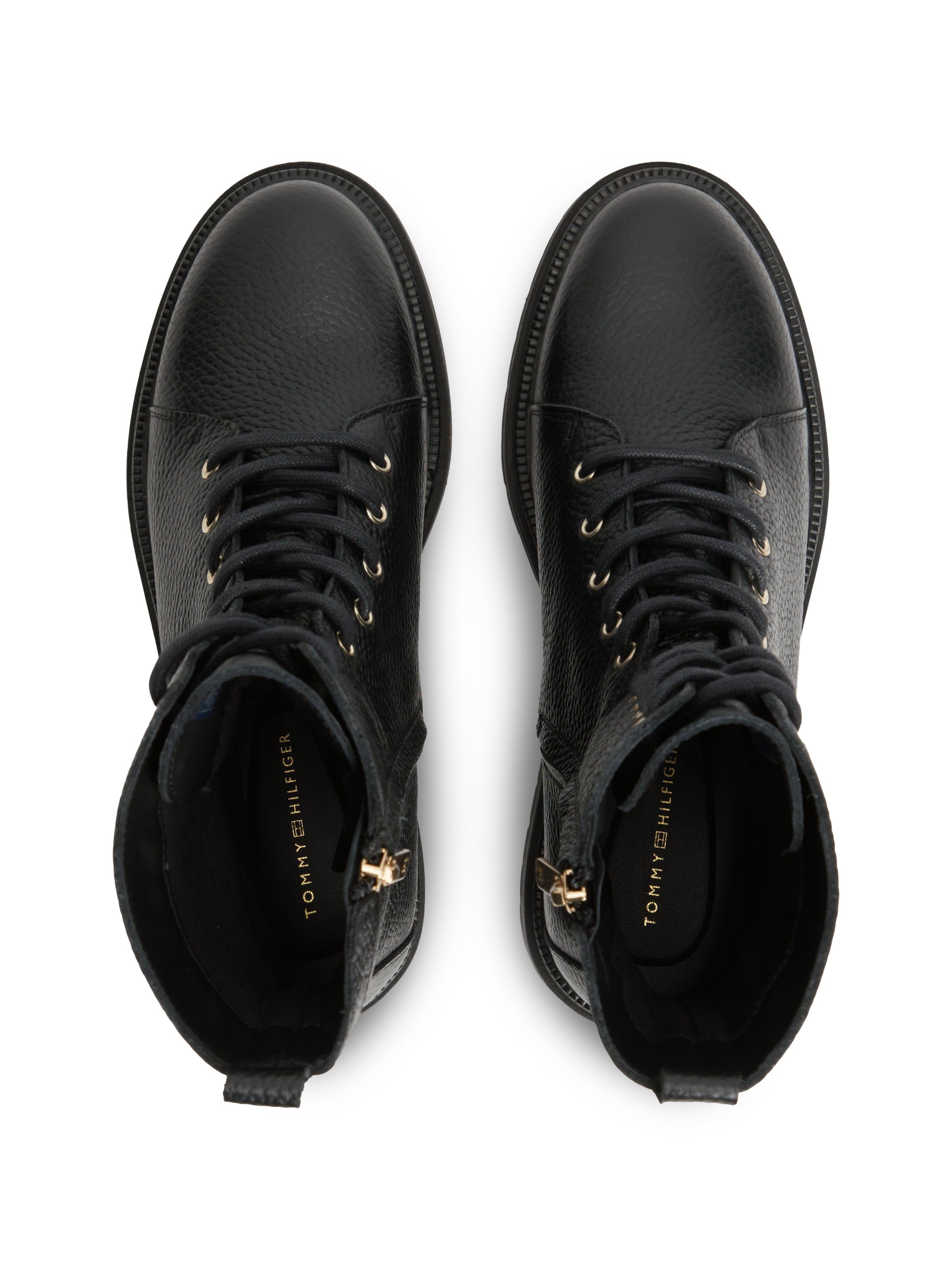 TOMMY HILFIGER Schnürstiefelette in Schwarz