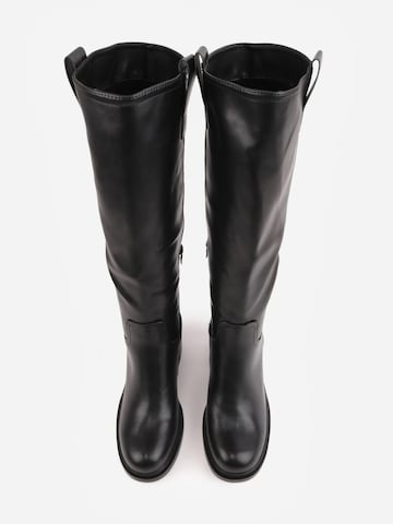 Boots 'Bottes motard à talons bloc - marron' VERA Collection en noir