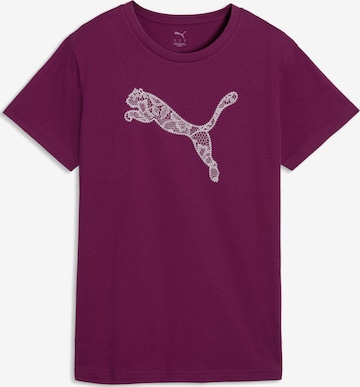 T-shirt 'Graphics Lace Cat' PUMA en rose : devant