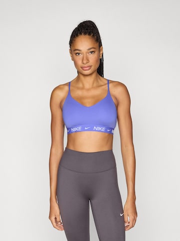 Bustier Soutien-gorge de sport 'INDY' NIKE en bleu : devant